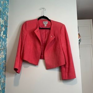 Hot pink Talbots coat.